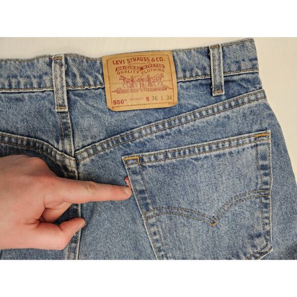 Vintage Levi's 550 Relaxed Fit Jeans Men's Size 36x34 Sept 1997 90s y2k - Picture 8 of 14